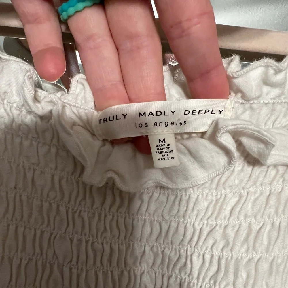 Truly Madly Deeply white long sleeve blouse - Picture 3 of 3
